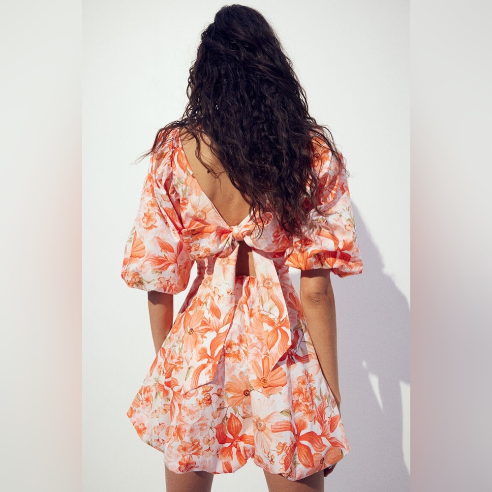 HM Tie-Back Puffy Dress